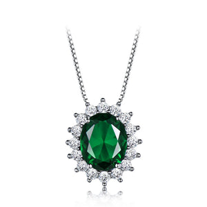 Nano Ruby Princess Pendant Necklace 925 Silver Chain