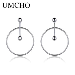 925 Sterling Silver Big Circle Hoop Earrings Statement Jewelry