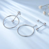 925 Sterling Silver Big Circle Hoop Earrings Statement Jewelry