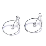 925 Sterling Silver Big Circle Hoop Earrings Statement Jewelry