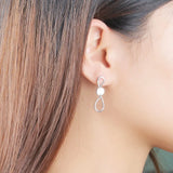 Real Sterling Silver Drop Earrings Wedding Anniversary Jewelry