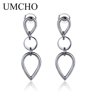 Real Sterling Silver Drop Earrings Wedding Anniversary Jewelry