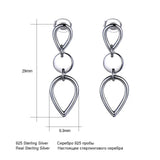Real Sterling Silver Drop Earrings Wedding Anniversary Jewelry