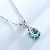 925 Silver Nano Emerald Zircon Necklace
