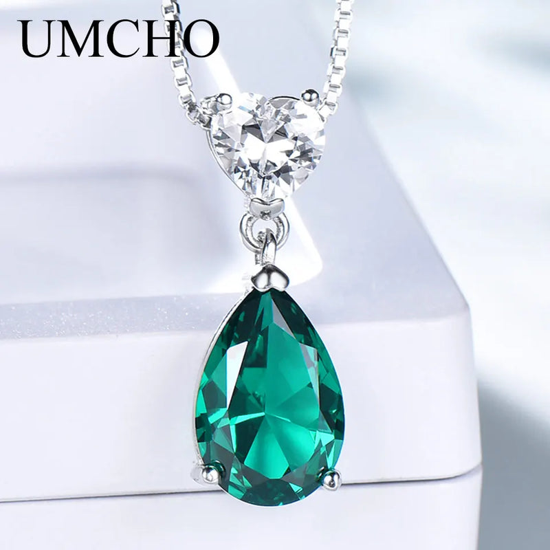 925 Silver Nano Emerald Zircon Necklace