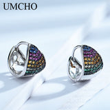 Sterling Silver 925 3-Angled Pattern Emerald Earrings