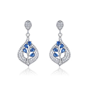 925 Silver Clip Earrings Emerald Gemstone Wedding Valentine Gift