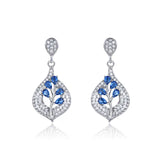 925 Silver Clip Earrings Emerald Gemstone Wedding Valentine Gift