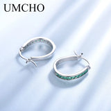 925 Sterling Silver Emerald Clip Earrings Wedding Engagement Fine Jewelry