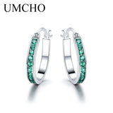 925 Sterling Silver Emerald Clip Earrings Wedding Engagement Fine Jewelry