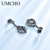 925 Silver Clip Earrings Nano Gemstone Wedding Fine Jewelry