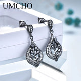 925 Silver Clip Earrings Nano Gemstone Wedding Fine Jewelry