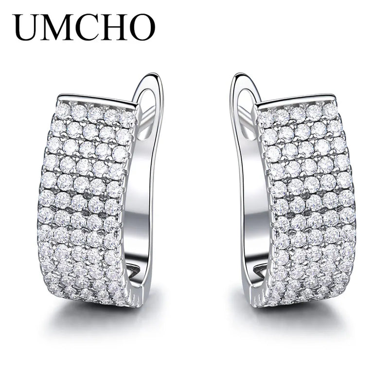 925 Silver Nano Emerald Christmas Clip Earrings for Girls Gift Jewelry