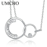 925 Silver Letter Pendant Necklace for Women Gift