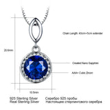 925 Silver Nano Sapphire Necklace for Women