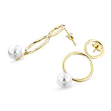 925 Silver Yellow Drop Earrings Shell Beads Korea Party Gift