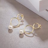 925 Silver Yellow Drop Earrings Shell Beads Korea Party Gift