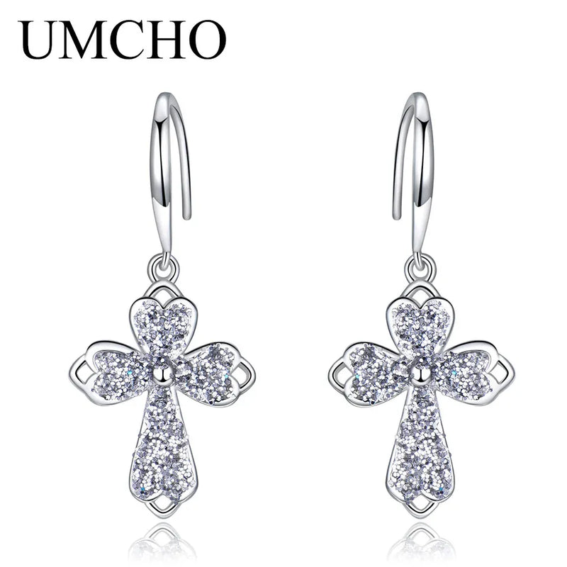 925 Sterling Silver Drop Earrings for Women Party Gift