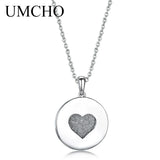 925 Silver Heart Pendant Necklace Romantic Anniversary Gift