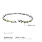 925 Silver Peridot Tennis Bracelet Women's Party Gift