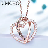 925 Silver Rose Love Pendant Necklace for Women - Romantic Gift