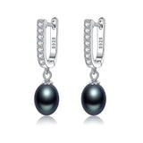 925 Silver Women's Pearl Stud Earrings Jewelry Party Gift