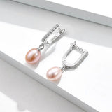 925 Silver Women's Pearl Stud Earrings Jewelry Party Gift