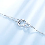 925 Silver Bracelets Love Forever Bangle for Women