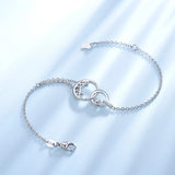 925 Silver Bracelets Love Forever Bangle for Women