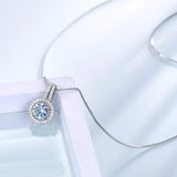 AAA+ CZ 925 Silver Women Necklace & Pendants Wedding Party Engagement