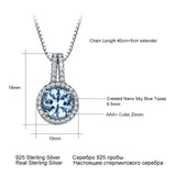 AAA+ CZ 925 Silver Women Necklace & Pendants Wedding Party Engagement