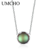 Aurora Borealis Necklace Pendant 925 Sterling Silver Jewelry