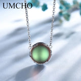 Aurora Borealis Necklace Pendant 925 Sterling Silver Jewelry