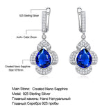 Sapphire Drop Earrings 925 Sterling Silver Romantic Gift Jewelry