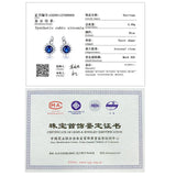 Nano Sapphire Clip On Earrings 925 Sterling Silver Statement Jewelry