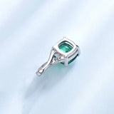 Emerald Gemstone Pendants for Women 925 Sterling Silver Charm Pendant