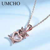 Owl Necklace 925 Silver Sterling Chain for Women Romantic Gift