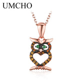 Owl Necklace 925 Silver Sterling Chain for Women Romantic Gift