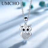 Owl Pendant & Chain 925 Sterling Silver Necklace - Girls Party Gift