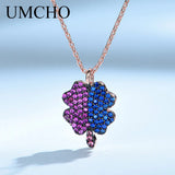 Double Clover Necklace 925 Sterling Silver Pendant Necklace For Women