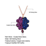 Double Clover Necklace 925 Sterling Silver Pendant Necklace For Women