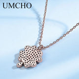 Double Clover Necklace 925 Sterling Silver Pendant Necklace For Women