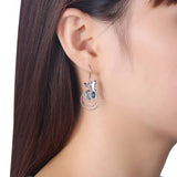 Butterfly Crystal Drop Earrings 925 Silver Anniversary Party Jewelry