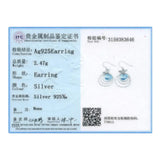 Butterfly Crystal Drop Earrings 925 Silver Anniversary Party Jewelry