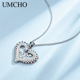 925 Sterling Silver Mom Necklace Heart Shaped Pendant Wedding Gift