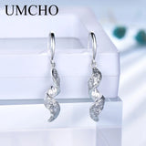 Spiral Sequins 925 Silver Drop Earrings for Women