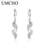 Spiral Sequins 925 Silver Drop Earrings for Women