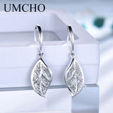 925 Silver Leaf Drop Earrings for Women Party