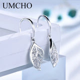 925 Silver Leaf Drop Earrings for Women Party