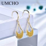 925 Silver Golden Sequin Drop Earrings for Party Wedding Birthday